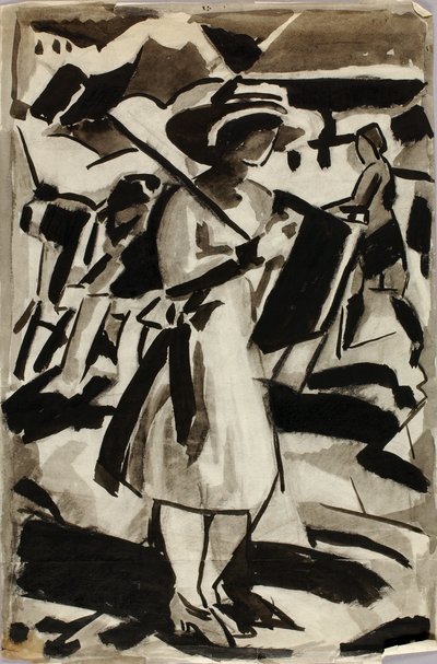 Stehende Figur einer Frau von Carl Newman
