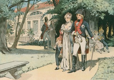 Friedrich Wilhelm III., König von Preußen (1770-1840), und seine Frau, Königin Luise (1776-1810), in Paretz im Jahr 1800 von Carl Rohling
