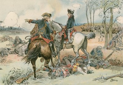 Friedrich der Große in der Schlacht bei Kolin, 1757 von Carl Rohling