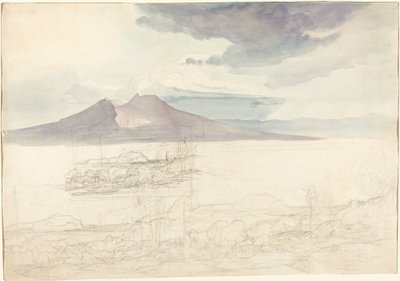Panoramablick auf den Vesuv und den Monte Pellegrino von Carl Rottmann