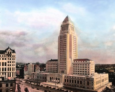 USA, Kalifornien, Los Angeles City Hall, gebaut zwischen 1926 - 1928, Bilddatum: ca. 1931 von Carl Simon