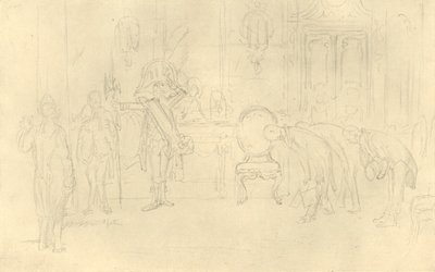 Im Vorzimmer seiner Hoheit, Mitte-spätes 19. Jahrhundert, ca. 1924 von Carl Spitzweg