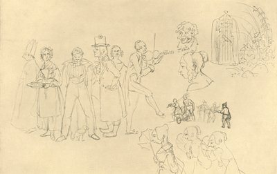 Verschiedene Typen, Mitte - spätes 19. Jahrhundert, um 1924 von Carl Spitzweg