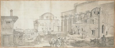 Die Hadriansbibliothek und die große Moschee in Athen von Carl Wilhelm Freiherr von Heideck