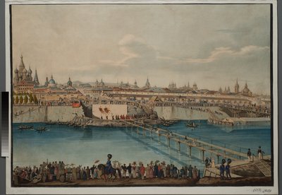 Grundsteinlegung für die Moskvoretsky-Brücke in Moskau, 1830 von Carl von Hampeln
