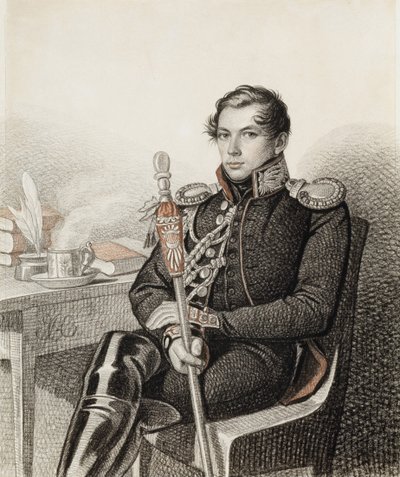 Porträt von Graf Pyotr Petrovich Konovnitsyn, 1803-1830, 1822-1823 von Carl von Hampeln