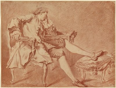In einem Sessel ruhender Herr von Carle van Loo