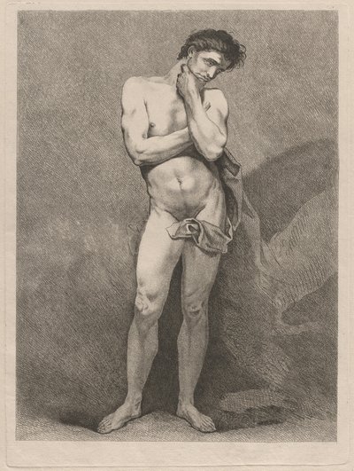 Stehender Mann in nachdenklicher Haltung von Carle van Loo
