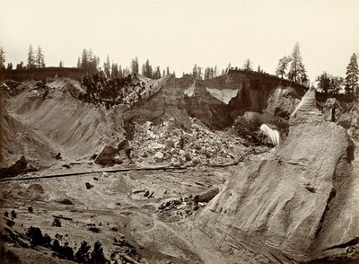 Union Diggings, Columbia Hill, Nevada County von Carleton E. Watkins
