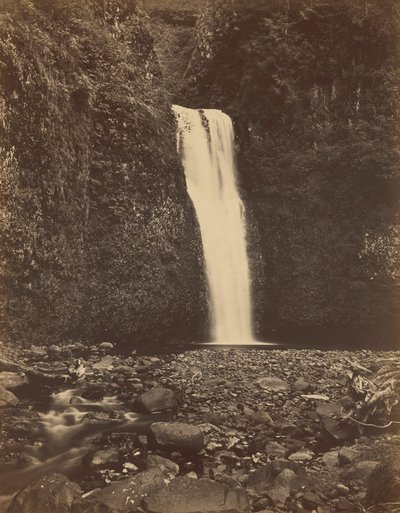 Unterer Multnomah Falls, Columbia River von Carleton Emmons Watkins