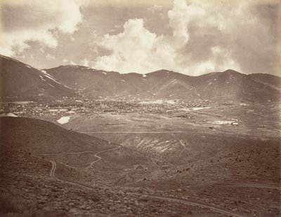 Virginia City, 1875, gedruckt ca. 1876 von Carleton Emmons Watkins