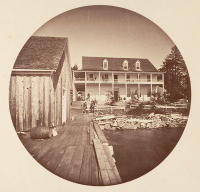 Warm Springs Hotel Lake Tahoe, ca. 1878 von Carleton Emmons Watkins