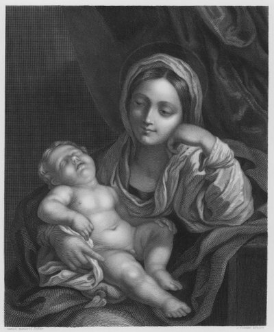 Die Jungfrau und das Kind, nach dem Bild in der Königlichen Sammlung von Carlo (after) Maratta or Maratti