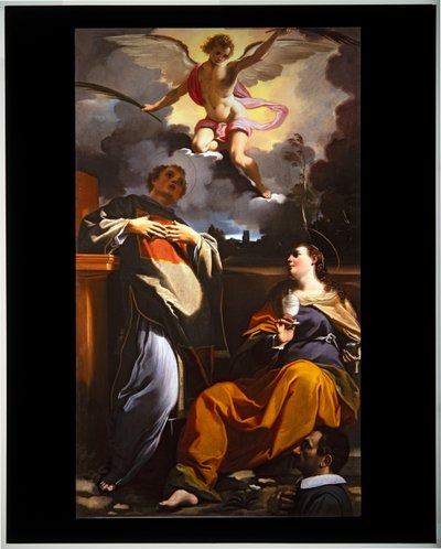 St. Laurentius und Maria Magdalena mit einem Spender von Carlo Bononi