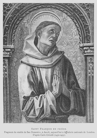 Der heilige Franz von Assisi beim Beten von Carlo Crivelli