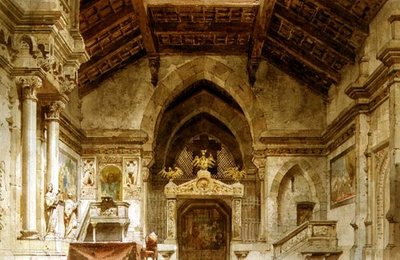 Bühnenbild für eine Oper von Carlo Ferrario