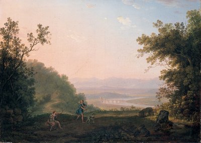Eine arkadische Landschaft mit Adonis, der sich von Venus verabschiedet von Carlo Labruzzi