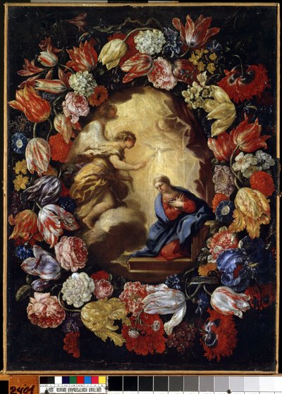 Die Verkündigung an die Blumen von Carlo Maratta or Maratti