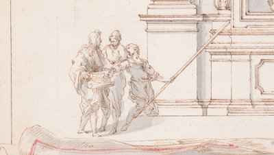 Entwurf für einen Altar: Erhebung, mit Trompe-l