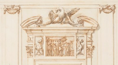 Entwurf für das Nordportal, Große Galerie, Villa Albani, Rom, Italien, 1755–56 von Carlo Marchionni