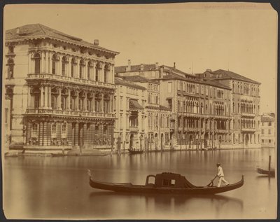 Die Rezzonico-, Giustiniani- und Foscari-Paläste entlang des Canal Grande von Carlo Naya