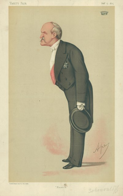 Graf Schouvaloff, Russland, 13. Februar 1875, Vanity Fair Karikatur von Carlo Pellegrini