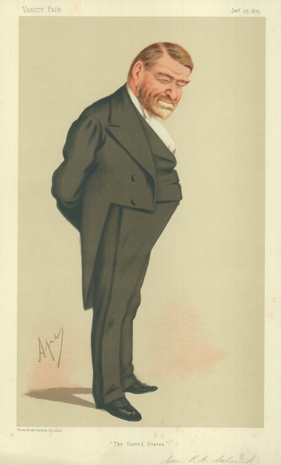 General Robert Cumming Schenck, USA, 23. Januar 1875, Vanity Fair Karikatur von Carlo Pellegrini