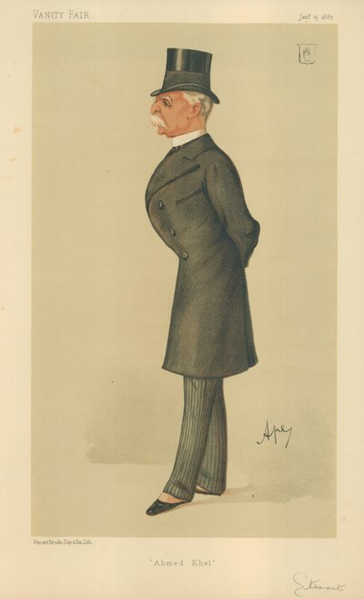 General Sir Donald Martin Stewart, Ahmed Khel, 15. Januar 1887, Vanity Fair Karikatur von Carlo Pellegrini