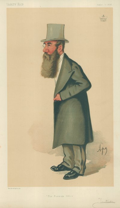 Lord Tenterden, Das Außenministerium (17. August 1878), Vanity Fair Karikatur von Carlo Pellegrini