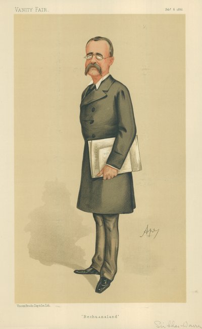 Generalmajor Sir Charles Warren, Bechuanaland, 6. Februar 1886, Vanity Fair Karikatur von Carlo Pellegrini