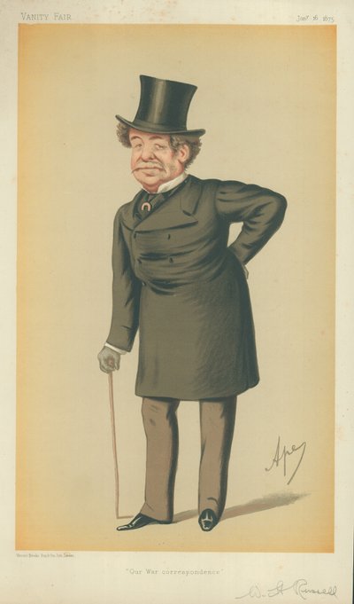 Mr. William Howard Russell, unser Kriegsberichterstatter, 16. Januar 1875, Vanity Fair Karikatur von Carlo Pellegrini