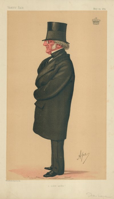 Philip-Henry Stanhope Stanhope, ein edler Schriftsteller, 23. Mai 1874, Vanity Fair Karikatur von Carlo Pellegrini