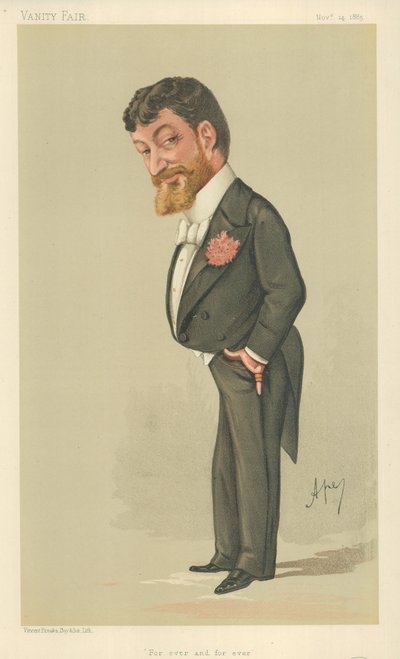 Signor Paolo Tosti, Für immer und ewig, 14. November 1885, Vanity Fair Karikatur von Carlo Pellegrini