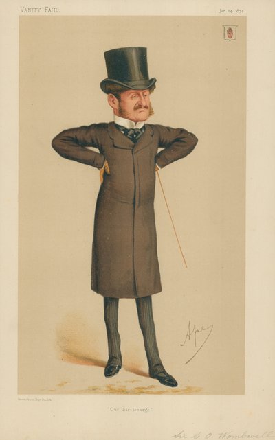 Sir George Orby Wombwell, Unser Sir George, 24. Januar 1874, Vanity Fair Karikatur von Carlo Pellegrini