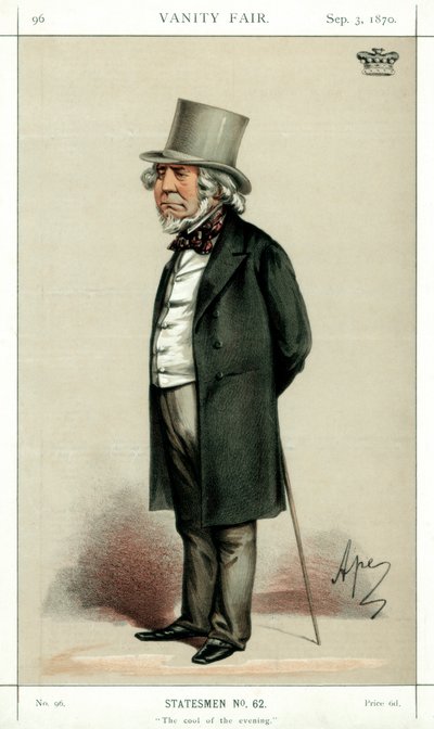 Die Kühle des Abends, Lord Houghton, englischer Dichter und Politiker, 1870 von Carlo Pellegrini