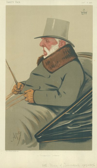 Der Marquis von Tweddale, ein Veteran der Halbinsel, 8. Januar 1876, Vanity Fair Karikatur von Carlo Pellegrini