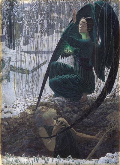 Der Tod des Totengräbers La mort du fossoyeur, 1895-1900 von Carlos Schwabe