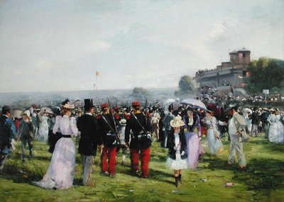 Das Ende der Rennen in Auteuil, ca. 1893 von Carlton Alfred Smith