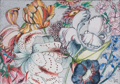 Durcheinandergebrachte Blumen, 1991 von Carolyn Hubbard Ford