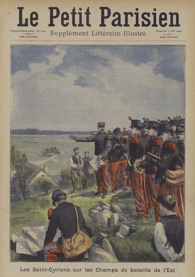 Kadetten der französischen Militärakademie Saint-Cyr auf den Schlachtfeldern des Ostens von Carrey