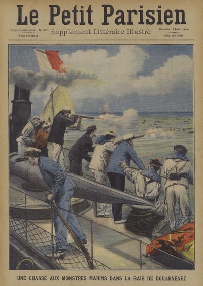 Jagd auf Seeungeheuer in der Bucht von Douarnenez, Bretagne von Carrey