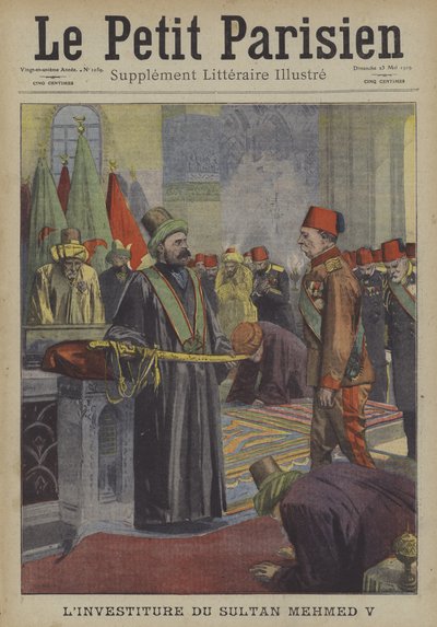 Investitur von Sultan Mehmed V. des Osmanischen Reiches von Carrey