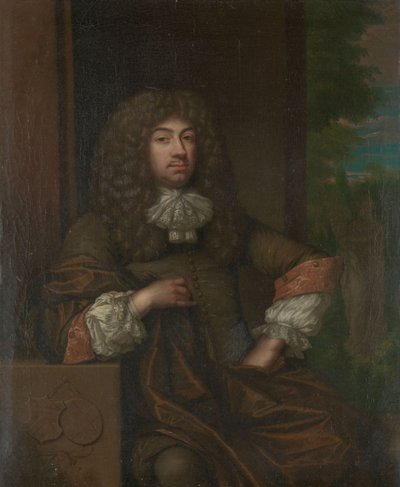 Porträt von Jan Boudaen Courten von Caspar (after) Netscher