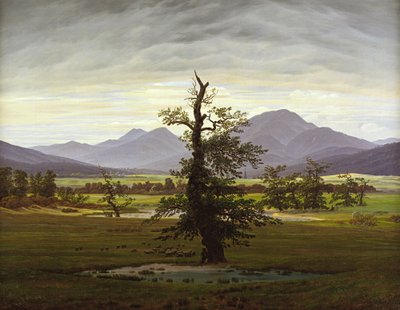 Einsamer Baum von Caspar David Friedrich