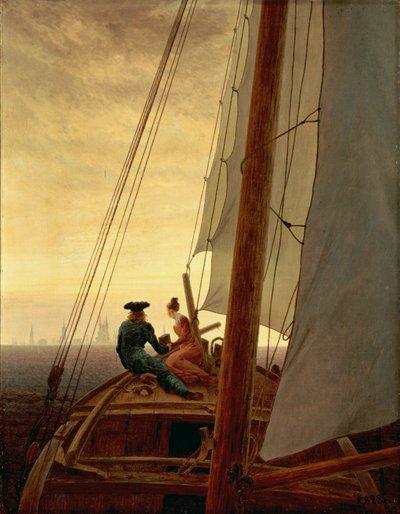 Auf dem Segler von Caspar David Friedrich