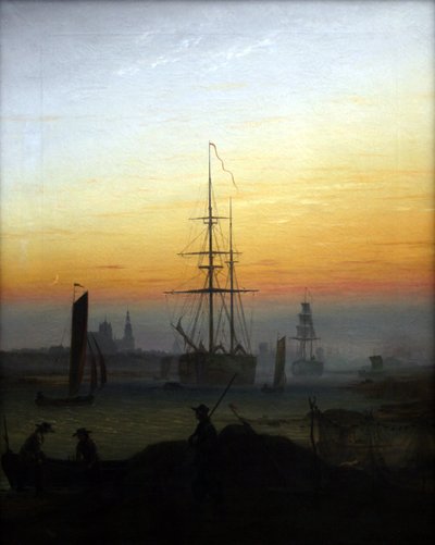 Der Greifswalder Hafen von Caspar David Friedrich
