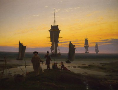 Die Lebensstufen (Strandbild, Strandszene in Wiek) von Caspar David Friedrich