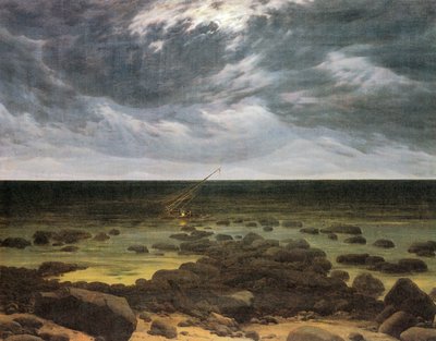 Meeresküste bei Mondschein von Caspar David Friedrich