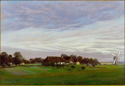 Das flache Land, Umgebung von Greifswald, Deutschland von Caspar David Friedrich