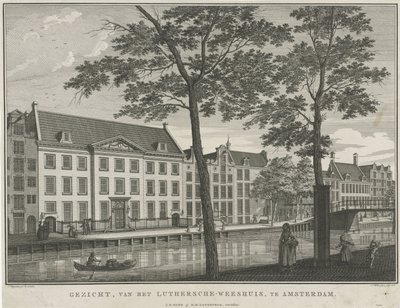 Ansicht des Lutherischen Waisenhauses in Amsterdam von Caspar Jacobsz. Philips